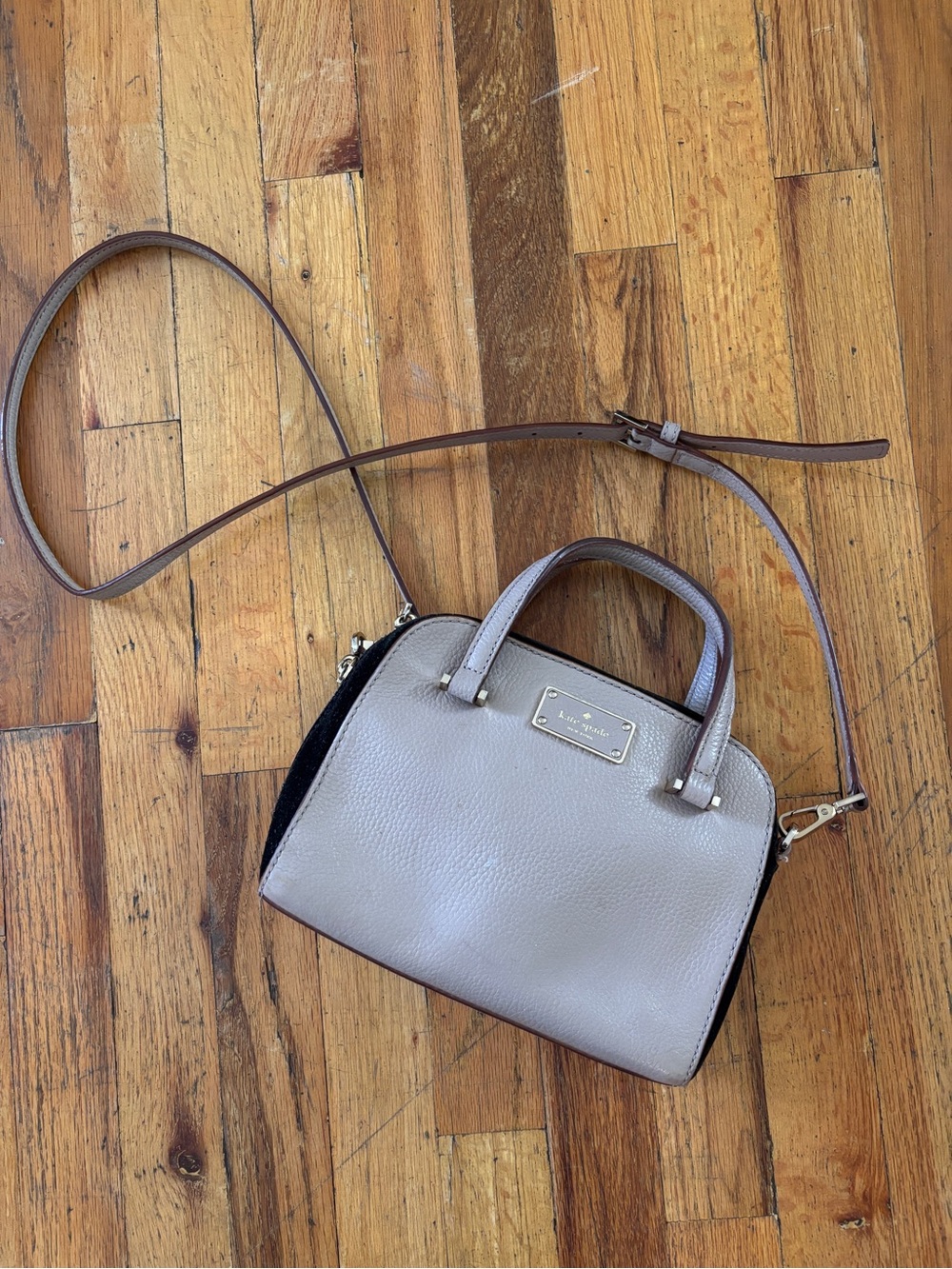 Kate Spade Shoulder Purse with velvet sides